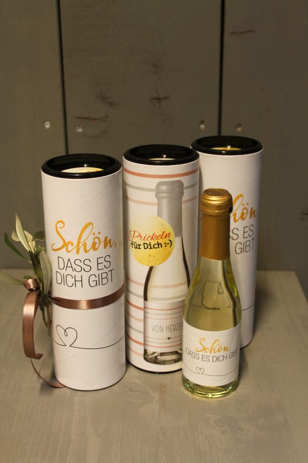 Sekt mit Spruch